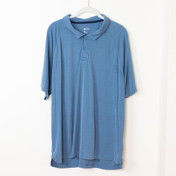 Cornflower Blue Zella Ace Piqué Performance Golf Polo - Picture 2 of 5